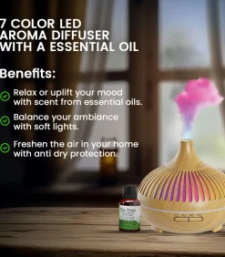 7 kleur LED aromadiffusor - VK-stekker / EU-stekker