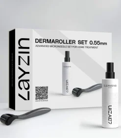 0.55 mm Dermaroller SET inclusief Cleansing Spray