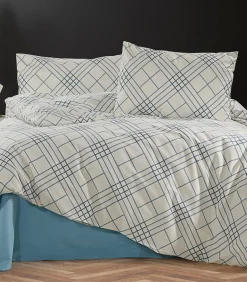 2 persoons beddengoed 200x200 cm+2 kussenslopen 65x65 cm in katoen