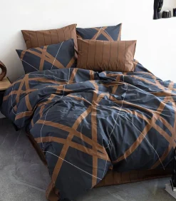 2 persoons beddengoed 240x220 cm+2 kussenslopen 65x65 cm in katoen