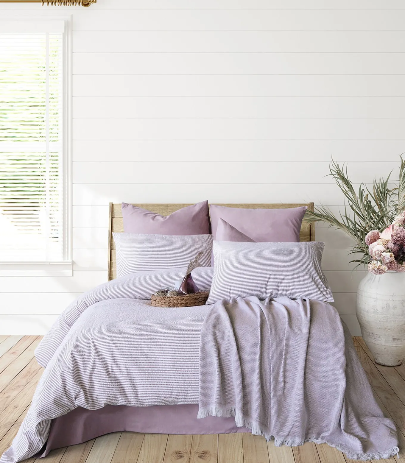 2 persoons beddengoed 200x200 cm+2 kussenslopen 65x65 cm in katoen wafelstof