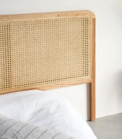 Adèle - Hoofdbord van gevlochten riet 160 cm