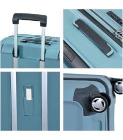 Aegis Expandable Kofferset 4 Wielen Lichtblauw