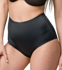 Afslankingsbroekje van microvezel met hoge taille 26 cm