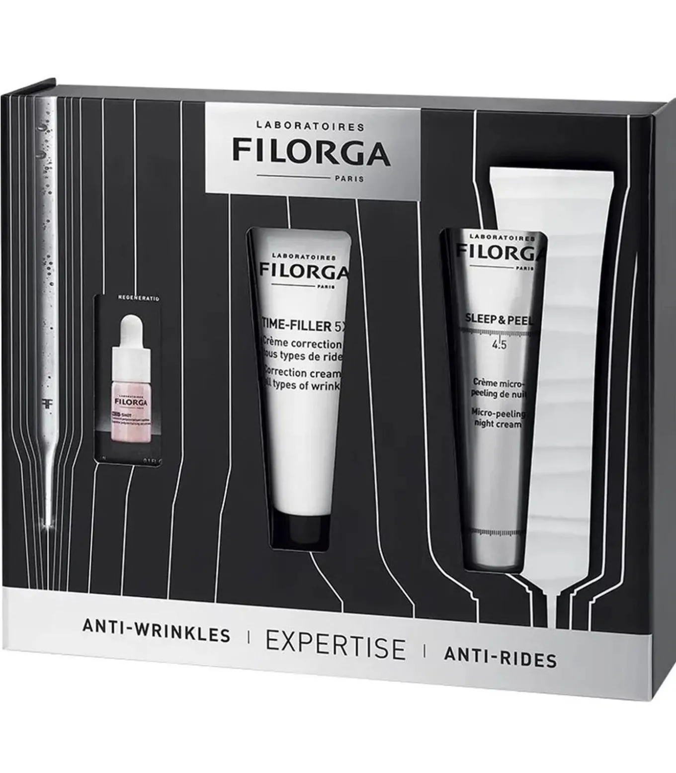 Anti-Rimpel Expertise Set Time-Filler – Nachtcrème 40 ml + Crème 30 ml + Concentrate 3 ml
