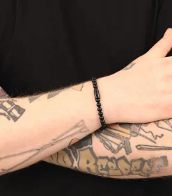 Armband voor dames en heren, unisex, roestvrij staal, onyx | schorpioen