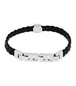 Armband voor mannen, roestvrij staal, lijnsteen