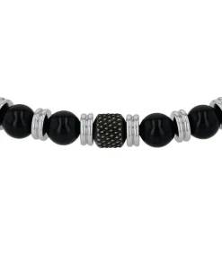 Armband voor mannen, roestvrij staal, agaat