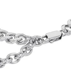 Armband voor mannen, roestvrij staal, agaat