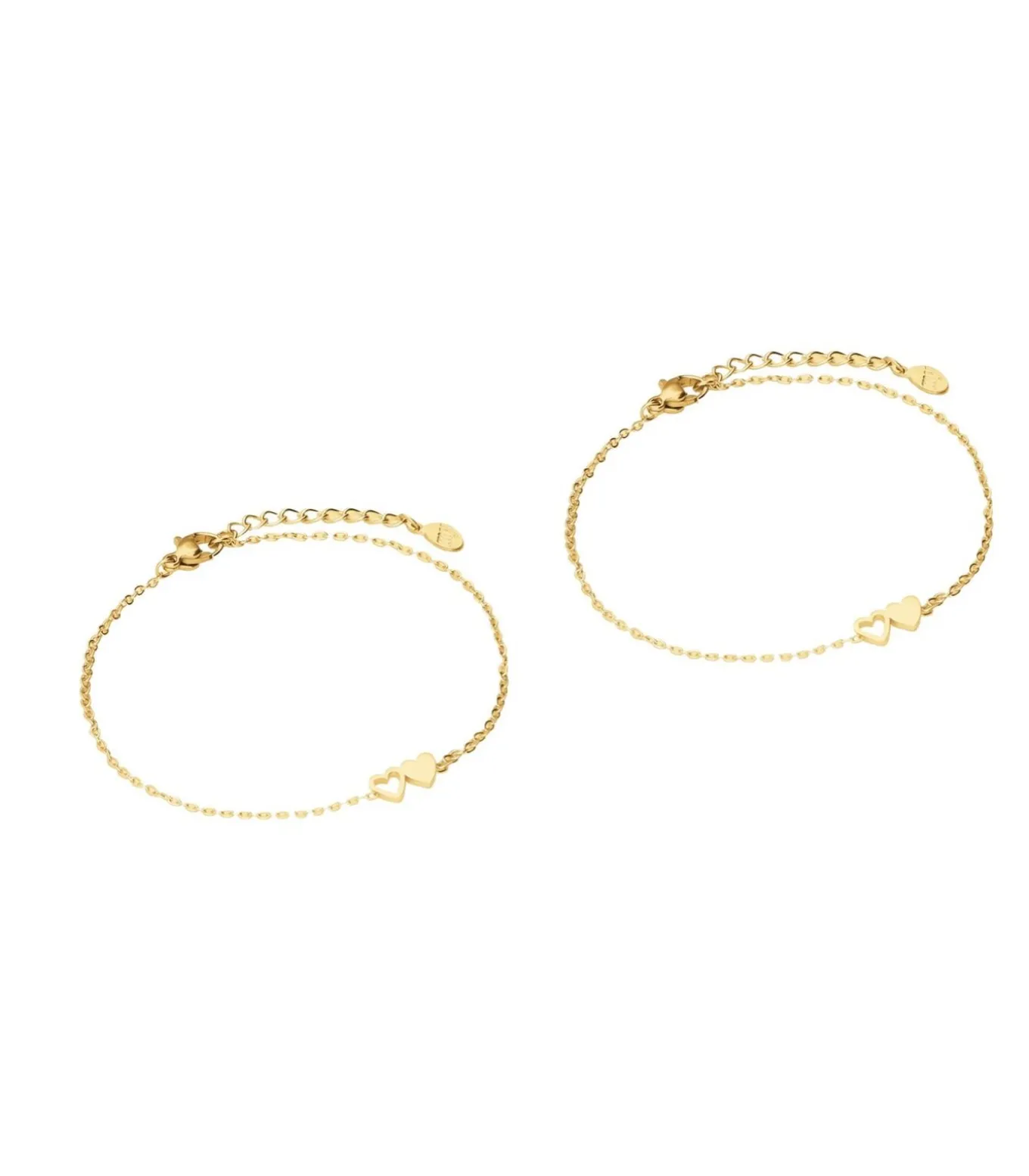 Armbanden set twee hartjes