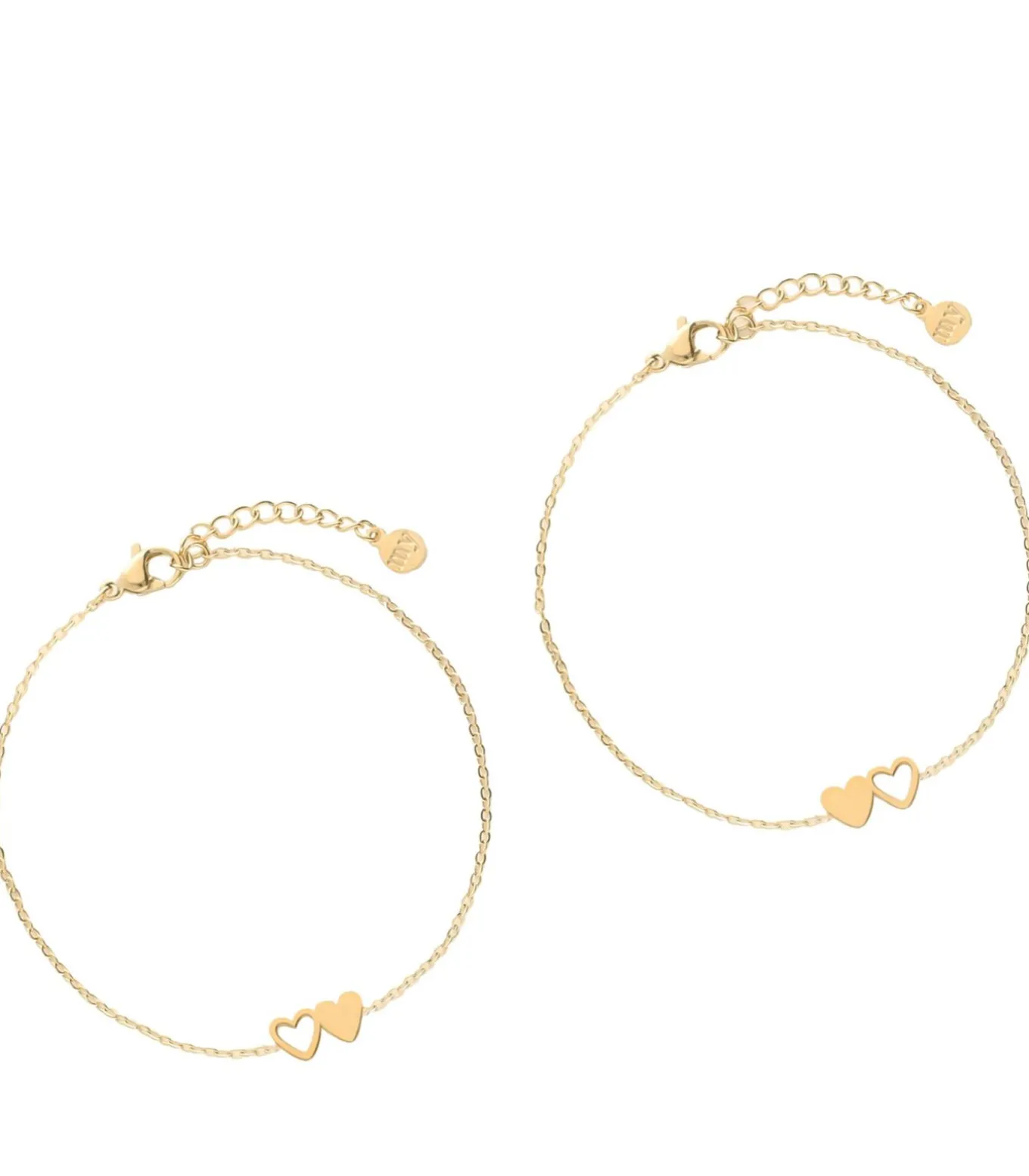 Armbanden set twee hartjes
