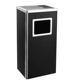 Asbak/prullenbak Hotel 45 L staal zwart