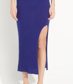 AVA 13 lange rok met split - 100% kasjmier