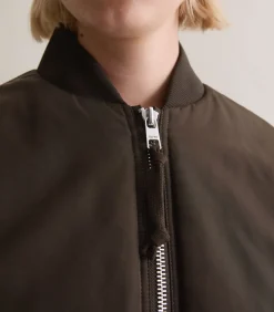 Aviator-stijl relaxed cropped blouson