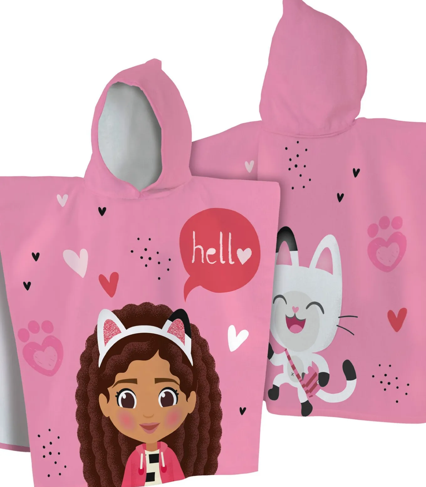 Badcape met print, 100% katoen, GABBY'S POPPENHUIS DUO