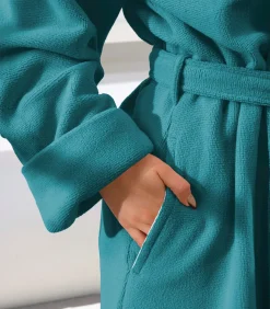 Badjas Reese, Artic Blauw - M - Unisex - Katoen/Polyester