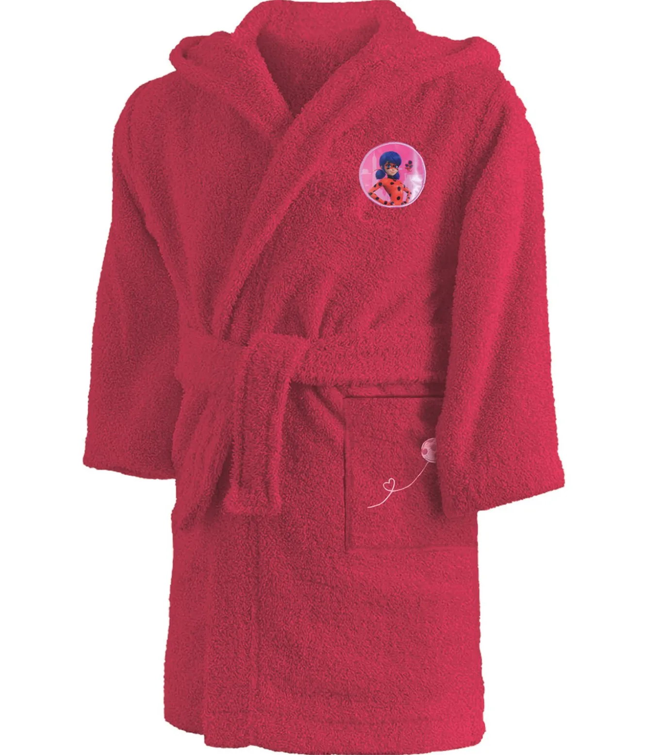 Badjas voor kinderen met capuchon 100% katoen, MIRACULOUS LADYBUG SPARKLE