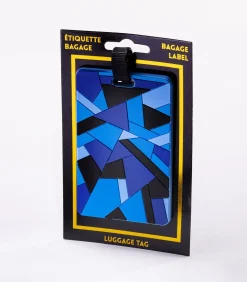 Bagagelabel - Blauwe mozaiek