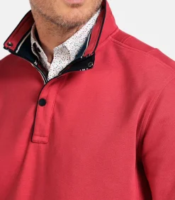 Baileys Half-Zip Sweater – Coral