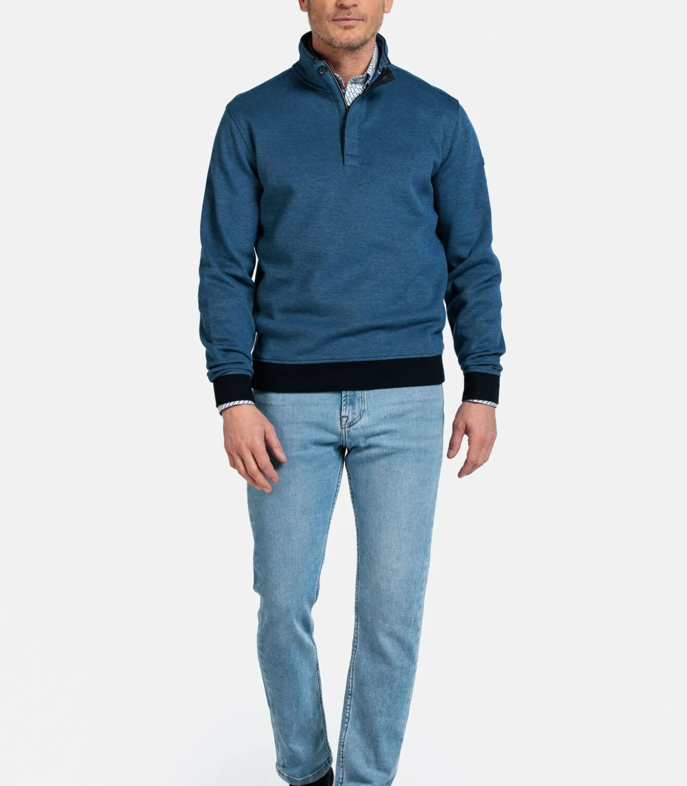 Baileys Half-Zip Sweatshirt – Donkerblauw
