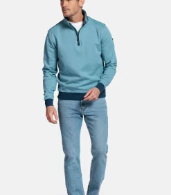 Baileys Half-Zip Sweatshirt – Lichtblauw