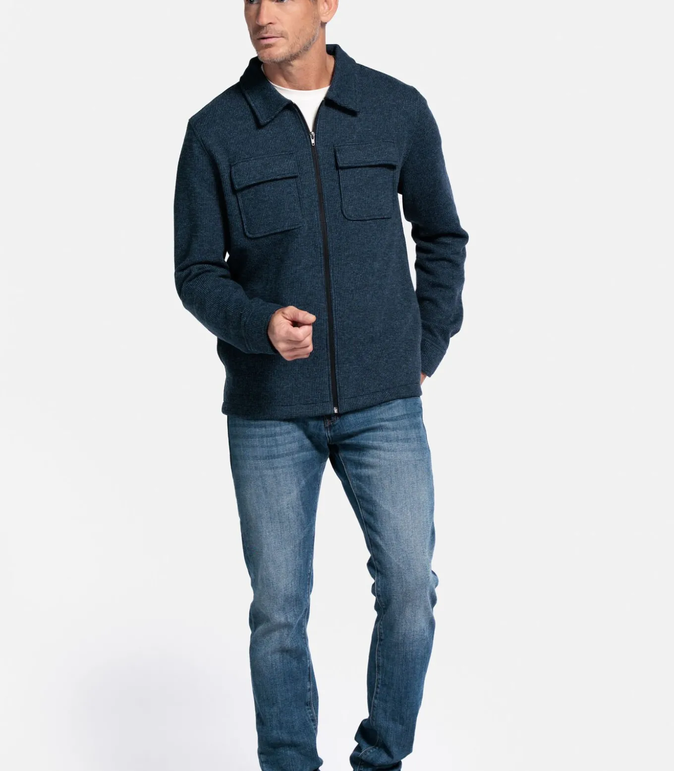 Baileys katoenmix vest - navy