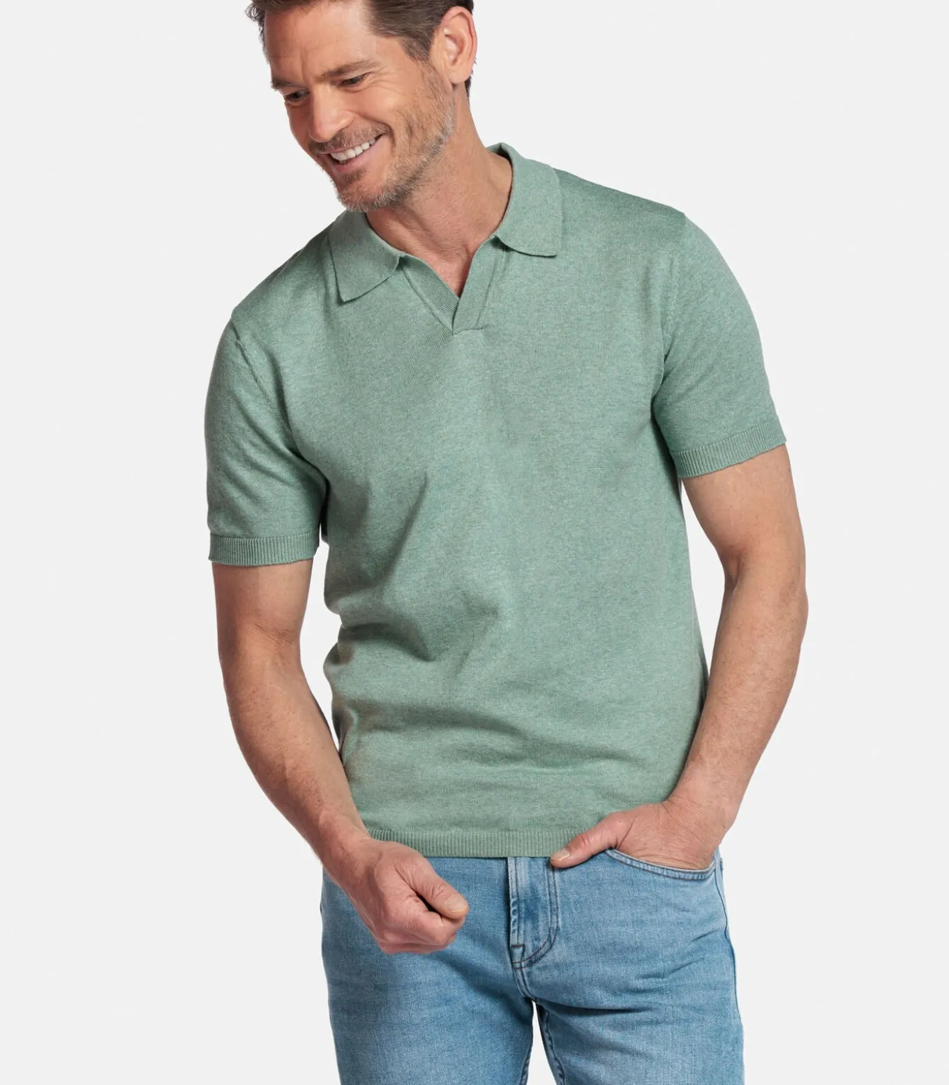Baileys Knitted Polo – Lichtgroen