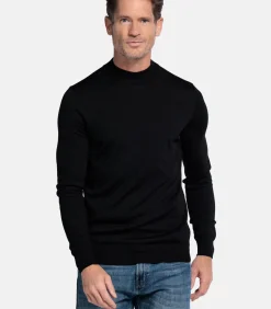 Baileys merinowollen pullover - Zwart