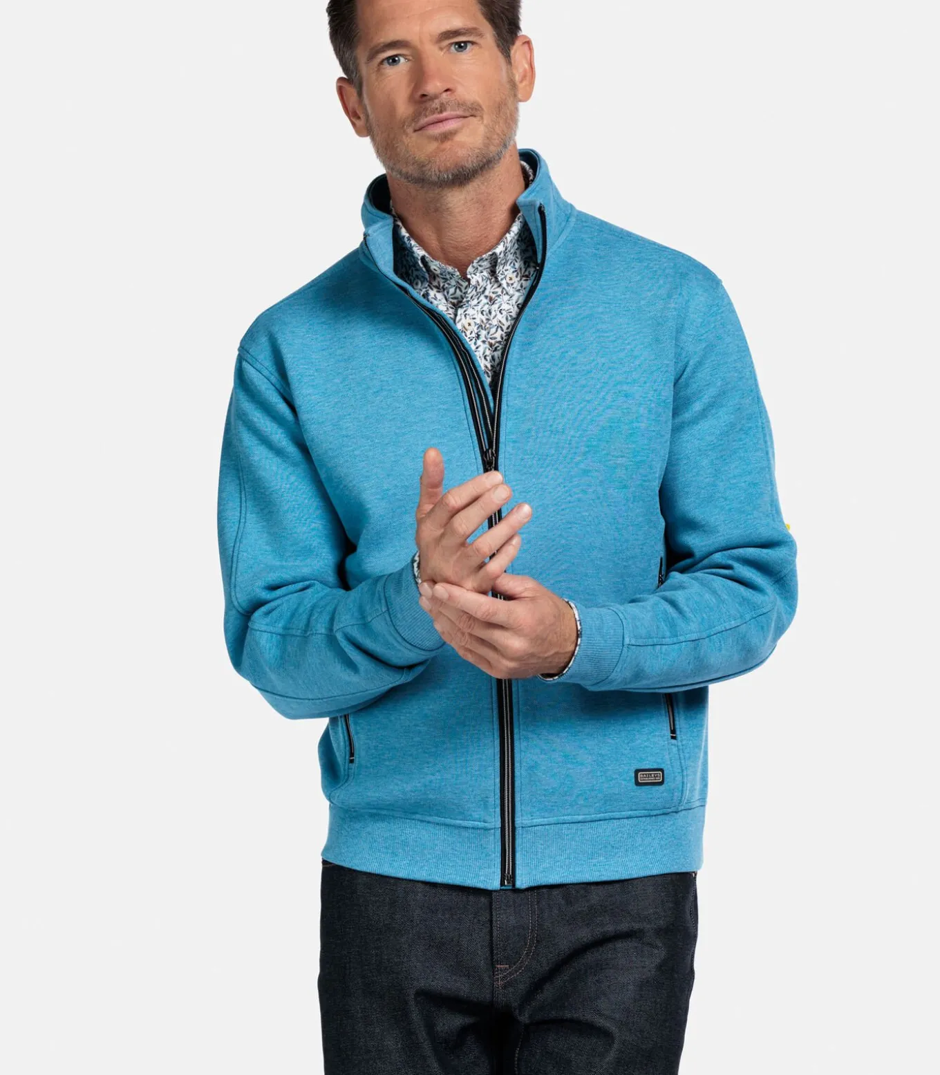 Baileys Pique Sweatvest - Sky Blue
