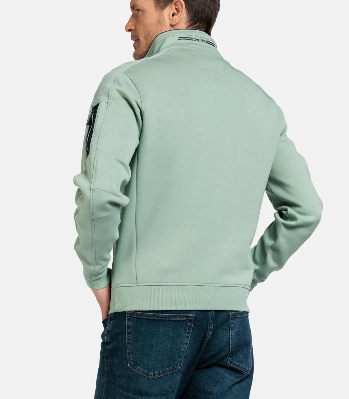 Baileys Sweater met Halve Rits – Misty Groen