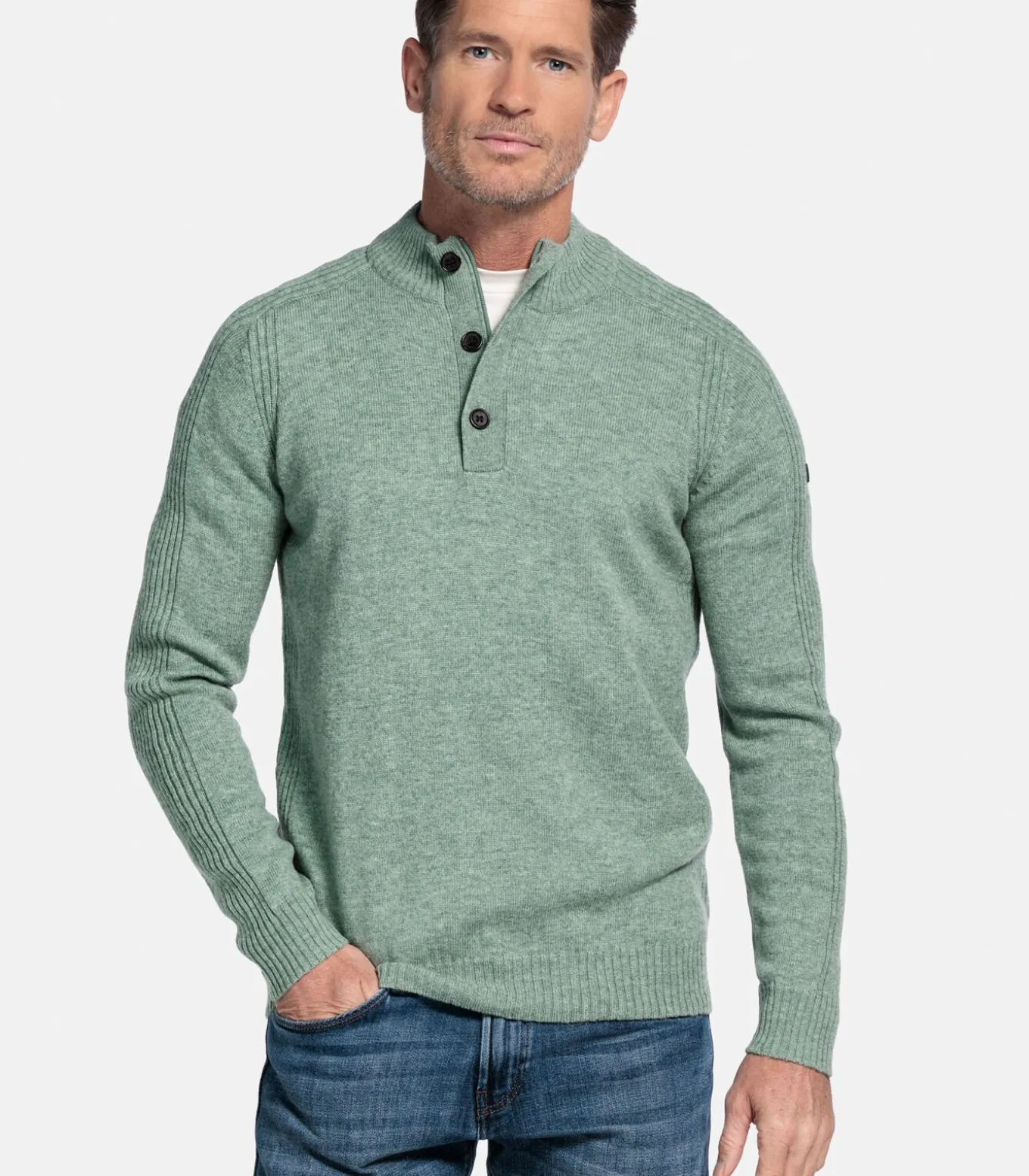 Baileys Wollen Pullover - Misty Green