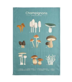 Balade en sous-bois - Theedoek met print in halflinnen