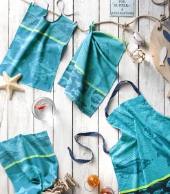 BANC DE POISSONS - Tafellinnen Theedoek