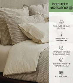 BARCELONA Hoeslaken. Jacquard Katoen