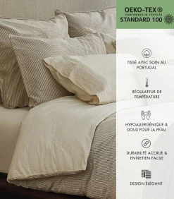 BARCELONA Hoeslaken. Jacquard Katoen