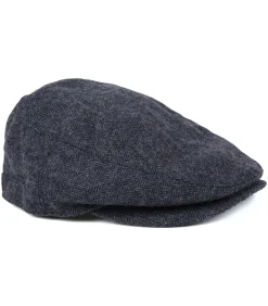 Barlow Flat Cap Herringbone Navy