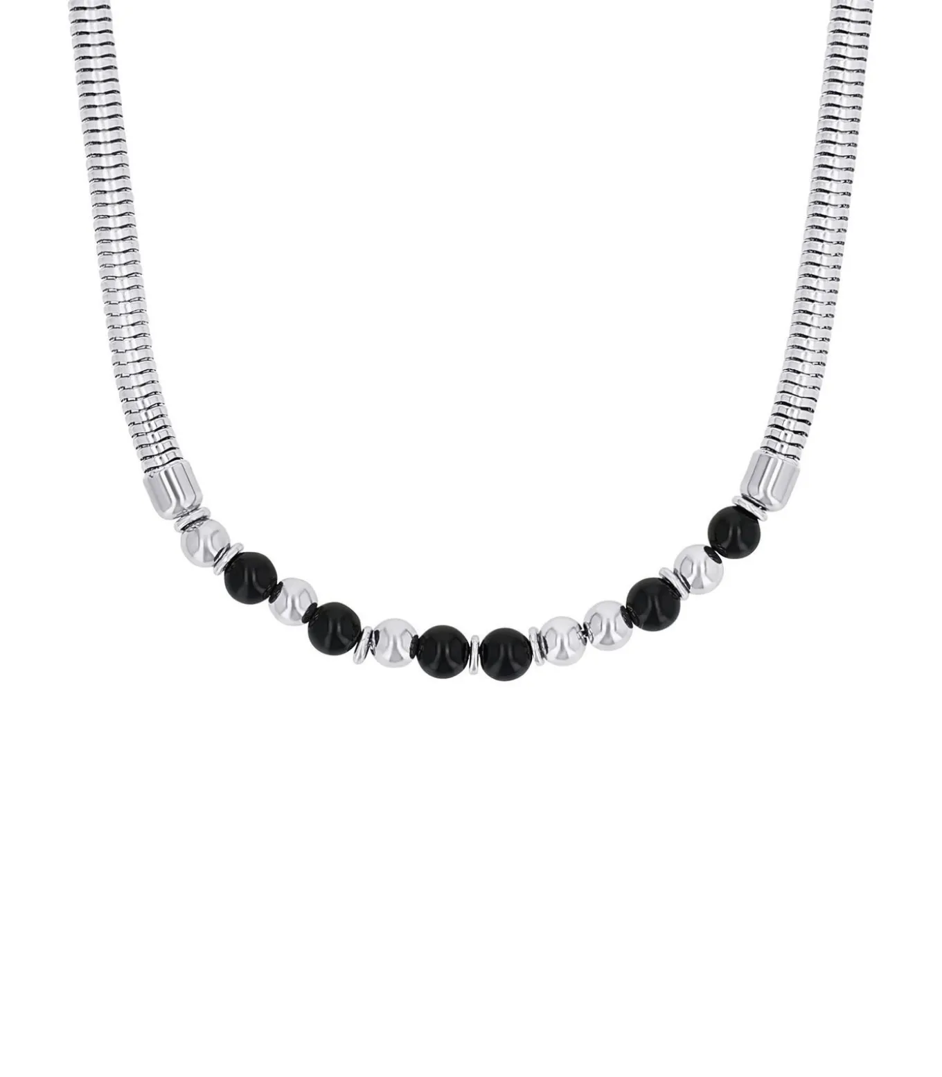 Beadkette voor dames, roestvrij staal, agaat