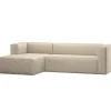 Bean Hoekbank Links - Polyester - Beige Melange - 73x305x175