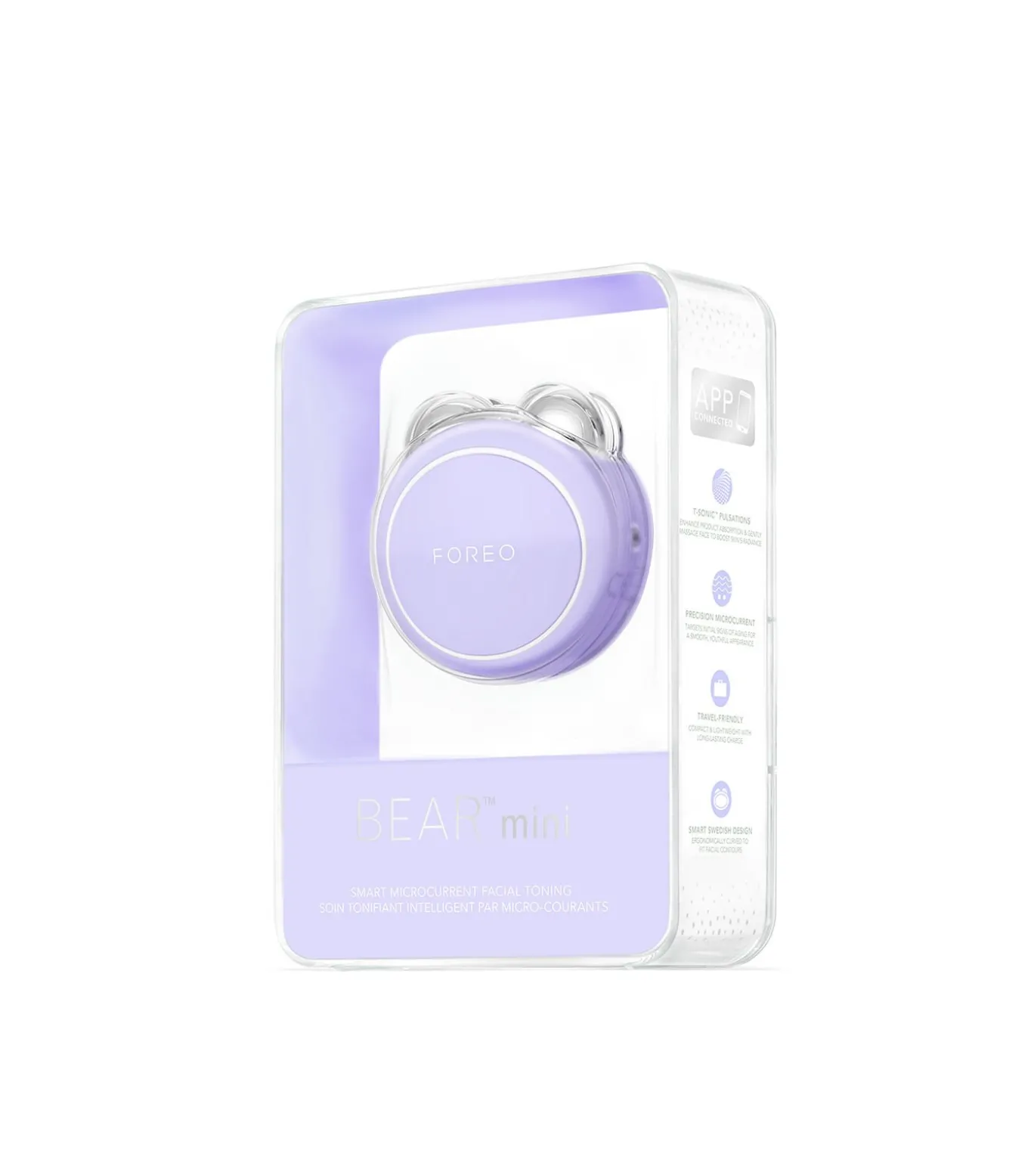 BEAR Mini Lavender | App-verbonden Microcurrent Facial Toning Apparaat met 3 Intensiteiten