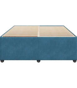 Bedframe fluweel blauw 160x200 cm