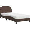 Bedframe zonder matras "Zadar" kunstleer bruin 80x200 cm