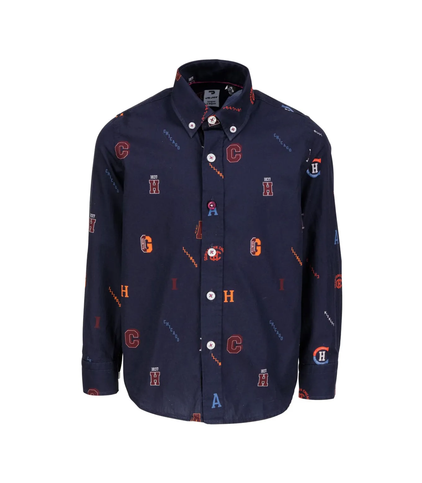 Bedrukt katoenen overhemd