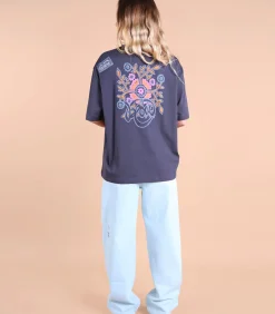 Bedrukt T-shirt op borst en rug SAFI