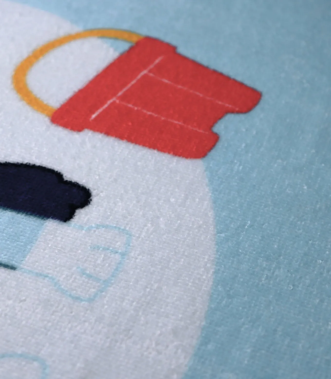 Bedrukte badcape van 100% katoen, BLUEY HOURRA