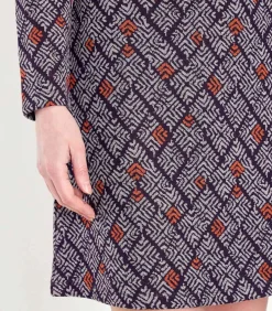 Bedrukte rechte jurk WABI