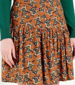 Bedrukte vloeibare korte rok PATNA