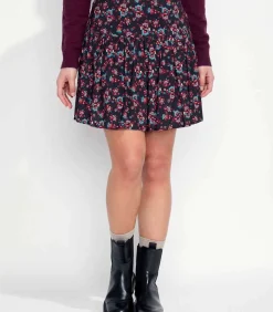 Bedrukte vloeibare korte rok PATNA