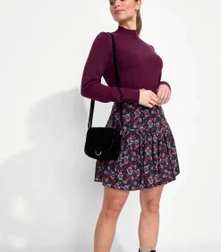 Bedrukte vloeibare korte rok PATNA