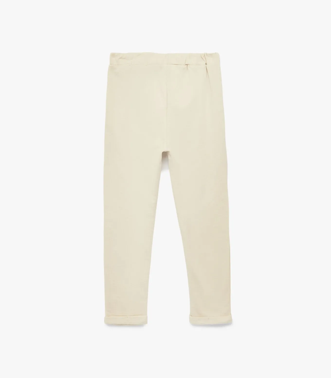 Beige Babypantalon Katoen met Knoopdetail