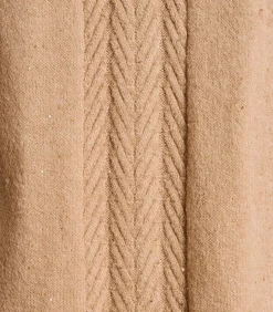 Beige gebreide sjaal met pailletten